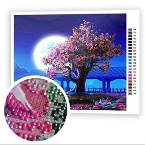 Midnight tree diamond painting